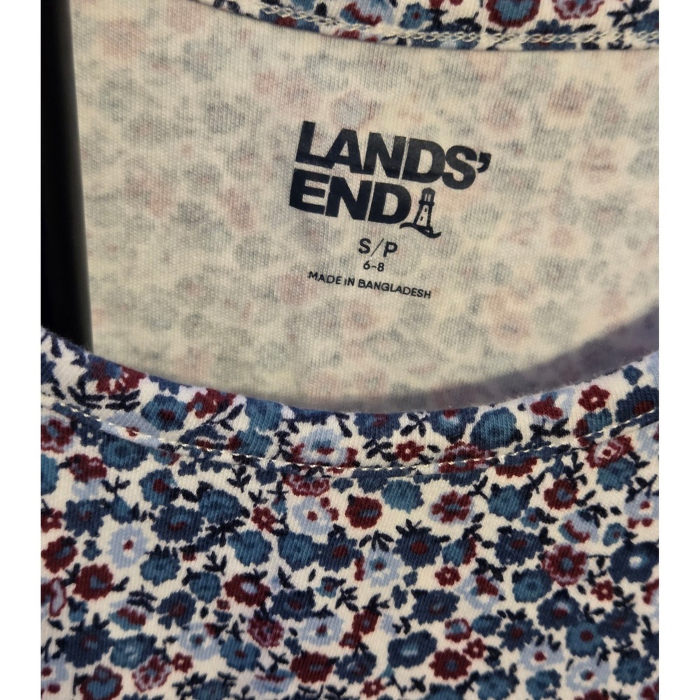 Lands' End Floral Print Tank Top Women's Size Small Multicolor - Picture 2 of 8